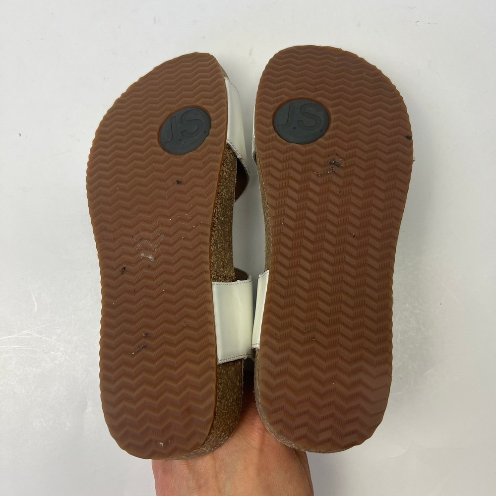 Josef Seibel Tonga 25 White Leather Strappy Cork Wedge Sandals EU 39 US 8.5 Boho - Picture 8 of 9